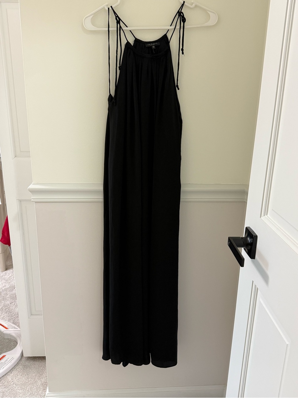rag & bone Black Halter Tie-Strap Jumpsuit